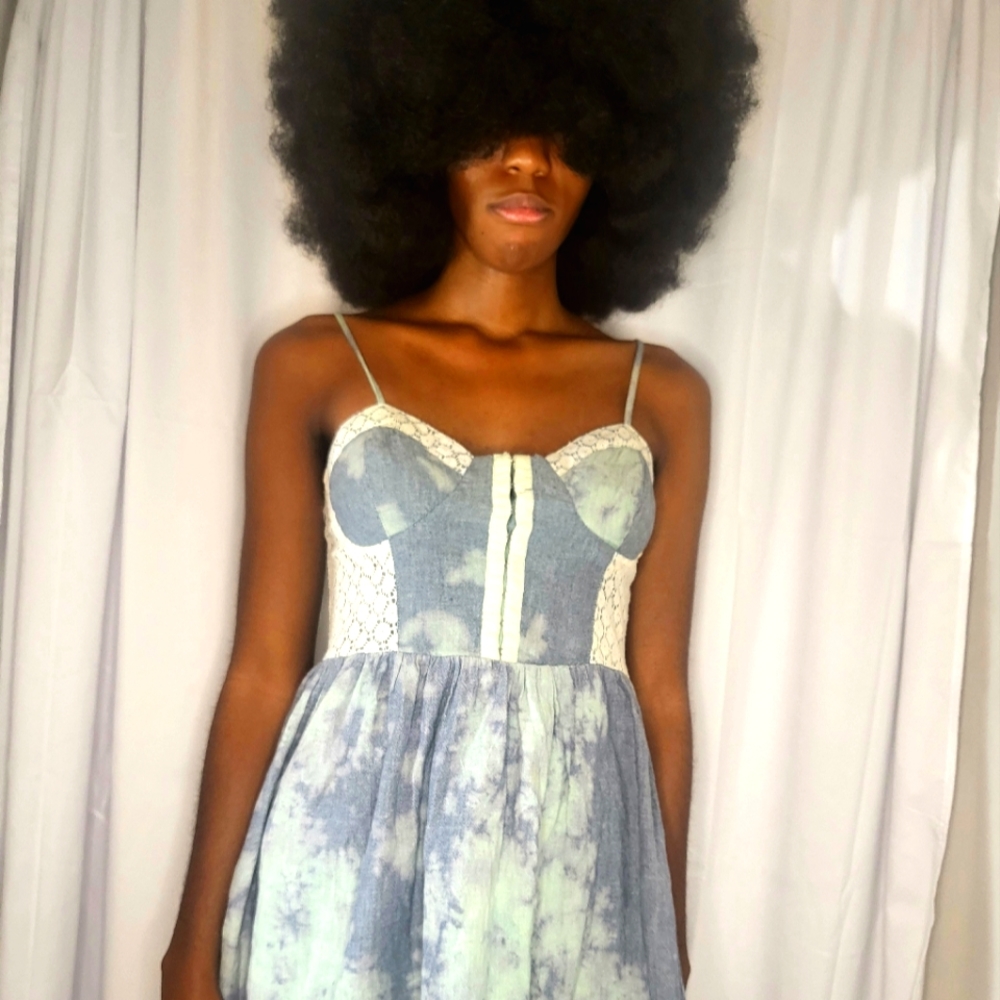 Denim mini dress
